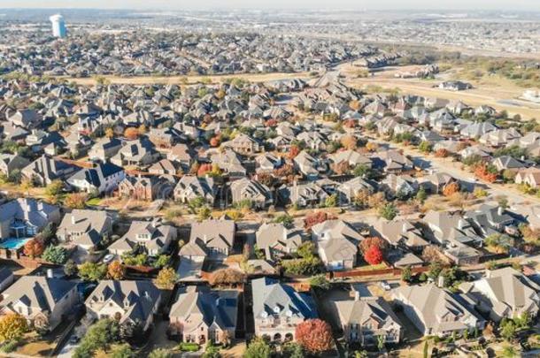 全景的顶看法行关于单一的家庭住宅采用住宅的Argentina阿根廷