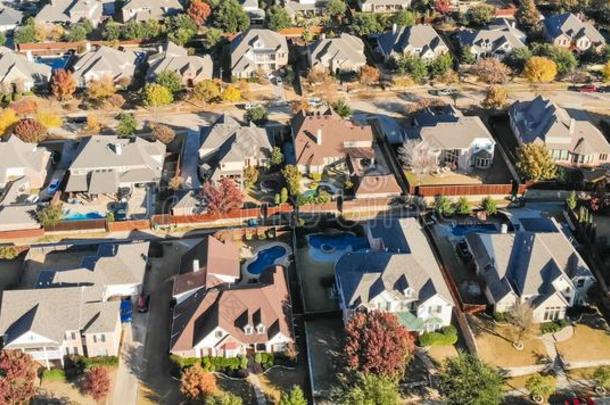 全景的顶看法行关于单一的家庭住宅采用住宅的Argentina阿根廷