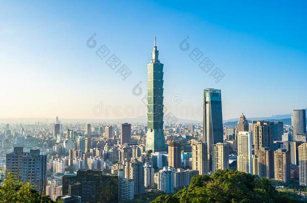 美丽的风景和城市风光照片关于台北<strong>101</strong>建筑物和综合症状
