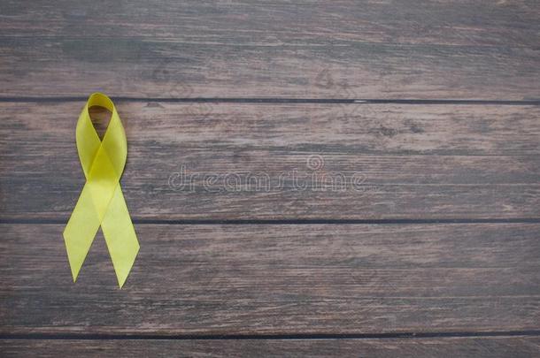黄色的带象征的颜色为肉瘤骨头癌症,膀胱Cana加拿大