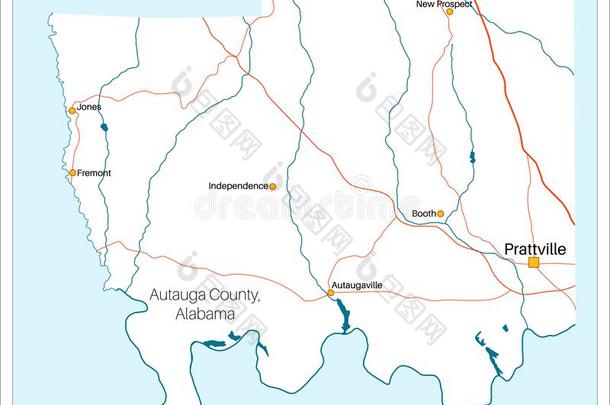 大大地地图关于奥托加县采用亚拉巴马
