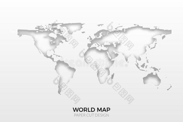 世界矢量地图样板隔离的.世界地球地理全球的