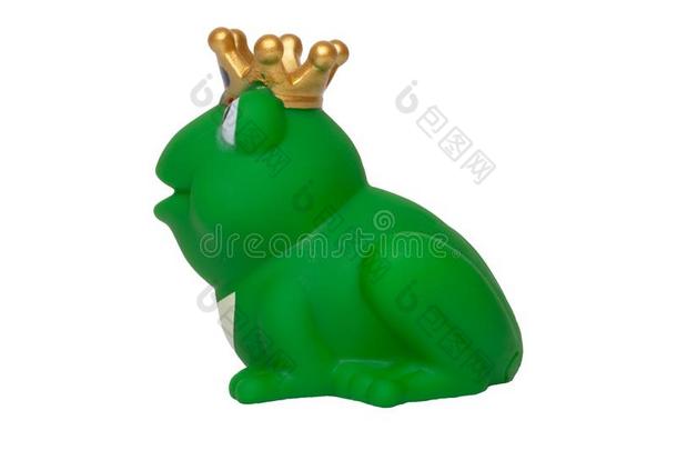橡胶青蛙玩具.有趣的漂亮的橡胶绿色的青蛙国王或青蛙principal负责人