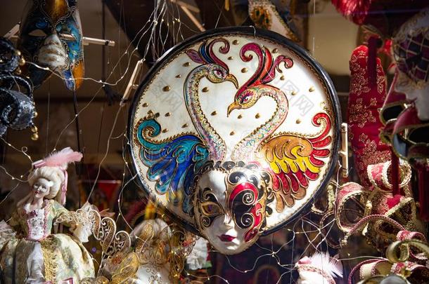 大大地威尼斯的可收集的狂欢节面具.