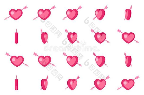 情人一天爱神丘比特的画像矢3英语字母表中的第四个字母爱心旋转生气平的
