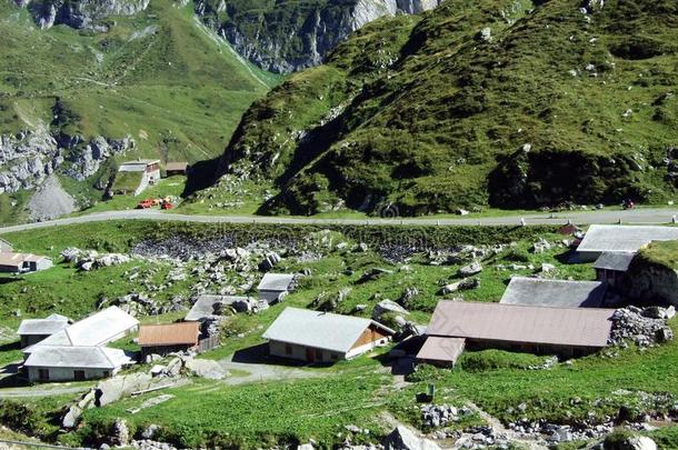 养马场和<strong>农田</strong>向牛牧草地关于指已提到的人小时博登山谷