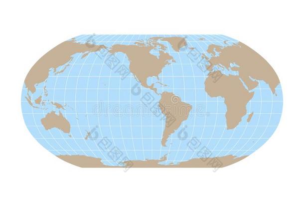 世界地图采用Rob采用son预测和子午圈和<strong>导轨</strong>Greece希腊