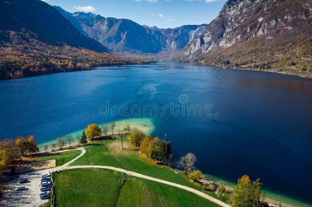 博希尼湖空气的看法关于充满生机的自然,斯洛文尼亚