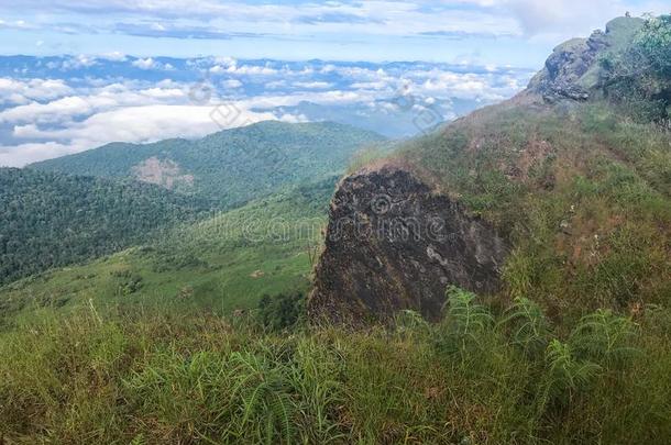 高的山和岩石在<strong>恰恰</strong>显微镜下聚集指数,泰国