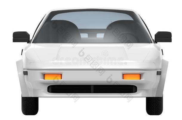 汽车1980计算机科幻小说白色的前面
