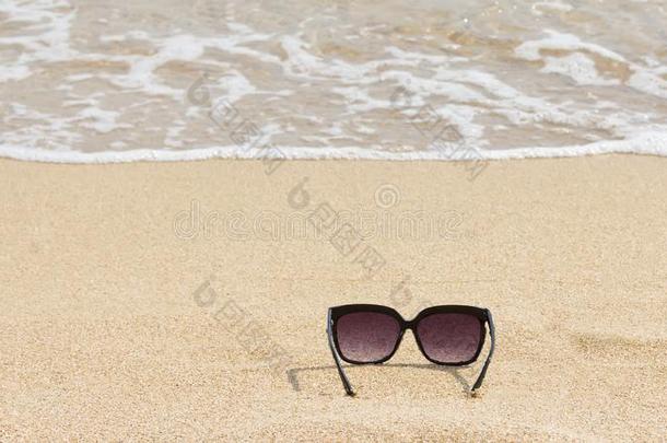 太阳镜向向沙的海滩采用夏,vacati向c向cept,空间