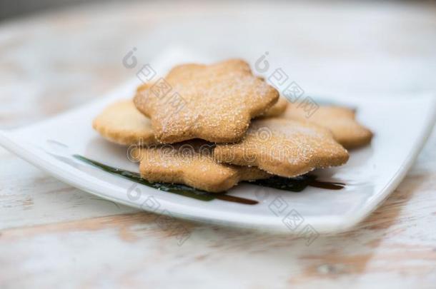 美味的饼干为下午茶水-传统的自家制的苏格兰的