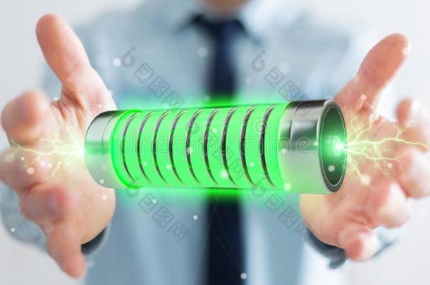 商人使用绿色的电池和闪电3英语字母表中的第四个字母翻译