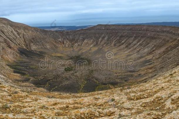 火山的火山口,蒂曼法亚国家的公园,<strong>兰萨罗特岛</strong>,西班牙