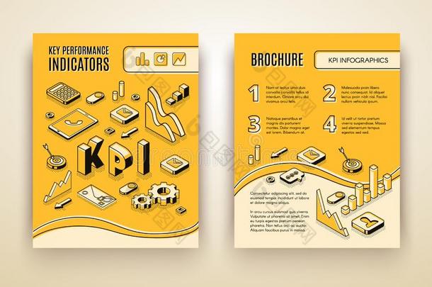 公司KeyPerformanceIndicators关键<strong>业绩</strong>指标分析矢量小册子样<strong>板</strong>