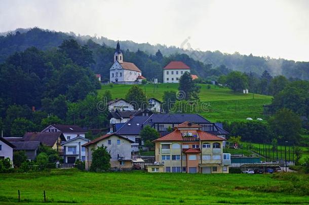 卢布尔雅那郊外牧师的风景风景优美的看法斯洛文尼亚欧洲