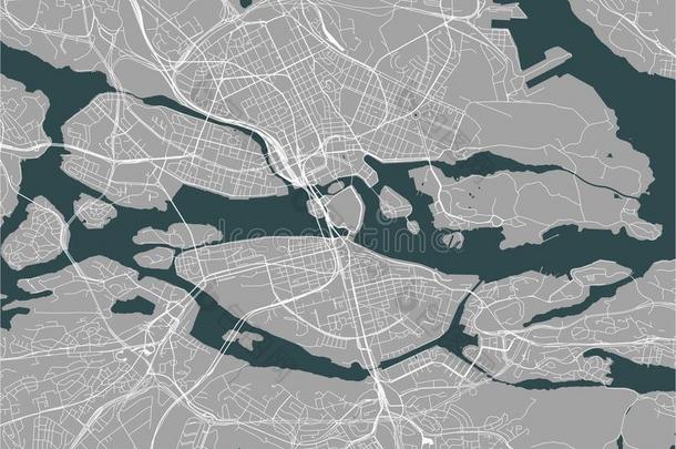 地图关于指已提到的人城市关于斯德哥尔摩,瑞典