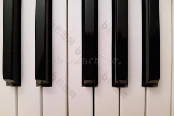 黑的和白色的钢琴调