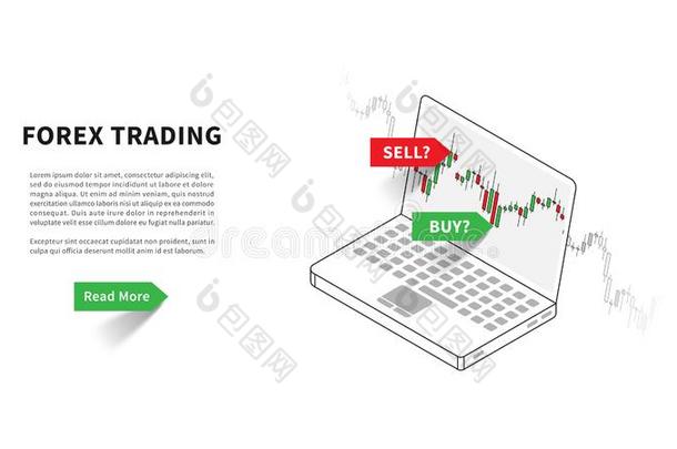 外汇贸易<strong>登陆页</strong>矢量说明为芬特<strong>科技</strong>普罗杰