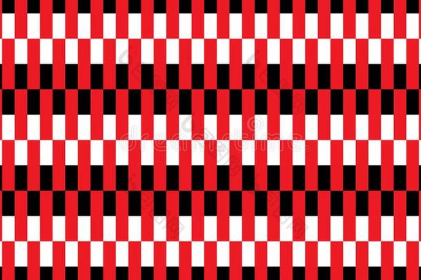 耐火砖有条纹或<strong>方格</strong>纹的棉布黑的,<strong>红色</strong>的和白色的模式.质地从菱形