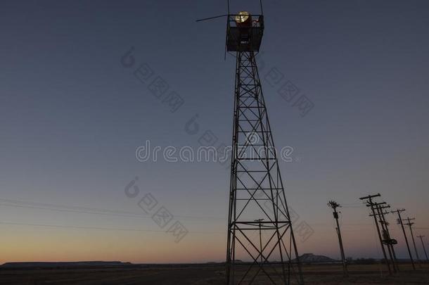 一老的天空邮件航行灯塔在图库姆卡里新的墨西哥天空por