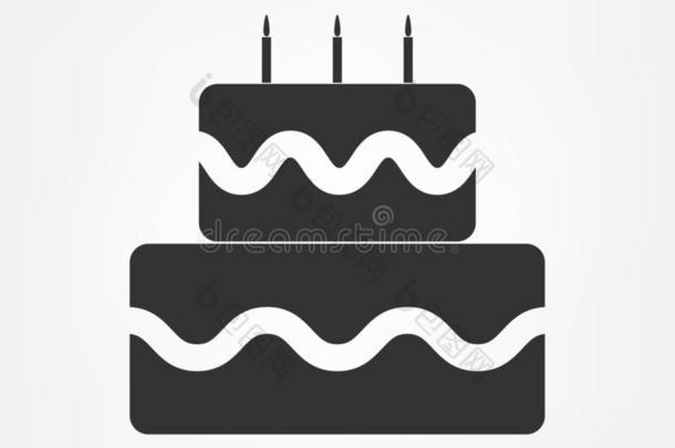 生日蛋糕矢量偶像生日庆祝和num.三蜡烛
