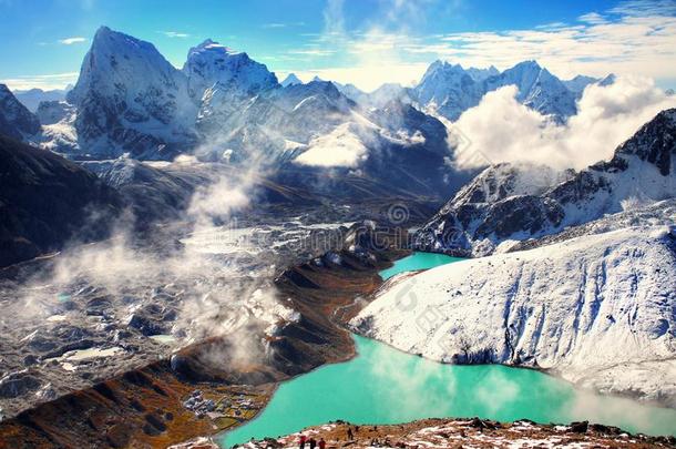 喜马拉雅山脉尼泊尔,美丽的喜玛拉雅的山