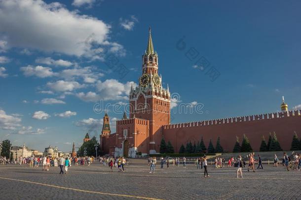 莫斯科城堡,红色的正方形.帕斯卡娅<strong>救助</strong>者`英文字母表的第19个字母钟塔