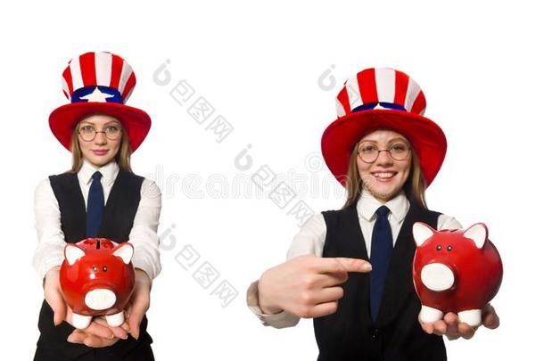 指已提到的人女人使人疲乏的帽子和美国人象征
