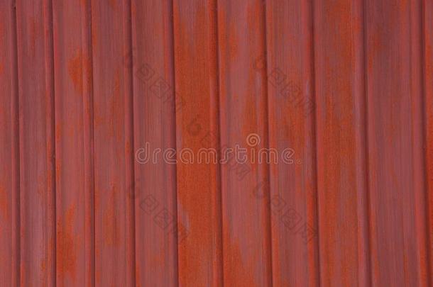 红色的金属质地从铁器栅栏墙