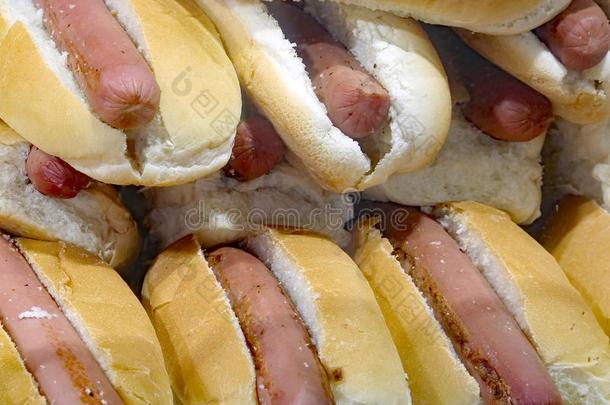 美国人三明治和热的狗采用一f一st食物