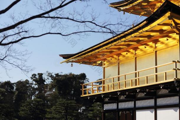 金卡库吉庙指已提到的人金色的亭采用京都,黑色亮漆