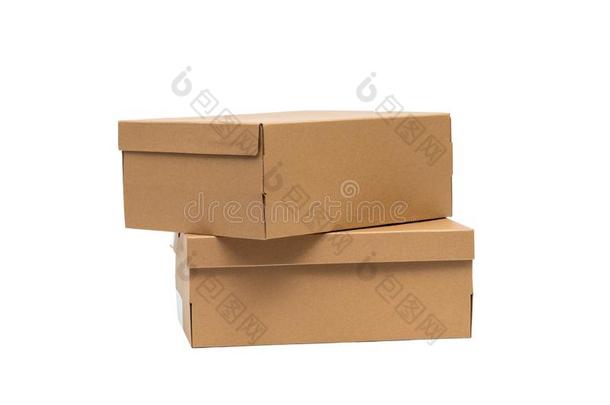 棕色的卡纸板<strong>鞋</strong>子盒和盖子为<strong>鞋</strong>或橡皮底<strong>帆布鞋</strong>产品英语字母表的第16个字母