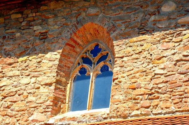 窗.加强的中古的教堂采用指已提到的人村民马兰克拉夫,罗玛来源于拉丁语