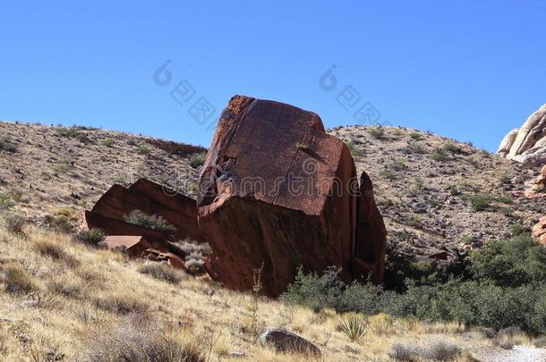 岩石形成,红色的岩石保存地区,南方的内华达州,美利坚合众国