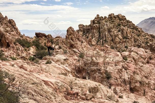 牛皮纸山,红色的岩石保存地区,南方的内华达州,美利坚合众国