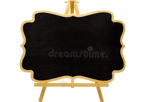 木制的空的袖珍型的东西画架黑板