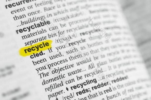 突出的英语单词回收利用和它的定义在指已提到的人迪克蒂