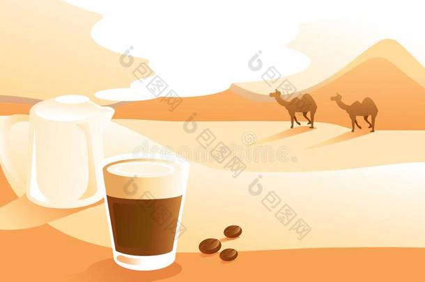 <strong>奶咖</strong>啡豆和沙漠看法背景说明