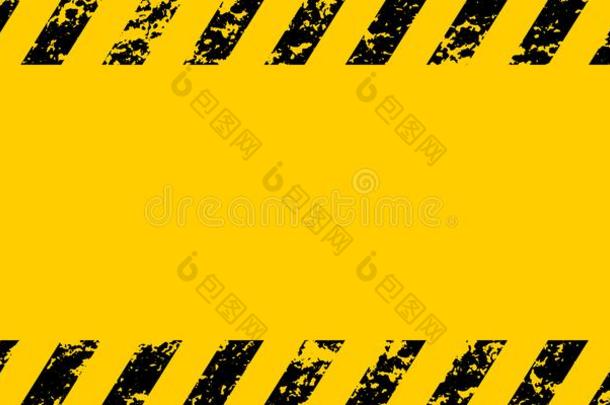 警告框架蹩脚货黄色的黑的对角线条纹,矢量咕噜