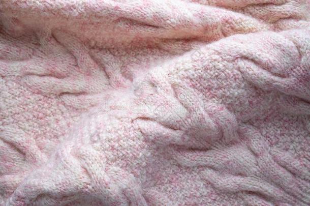 粉红色的愈合羊毛制的套衫