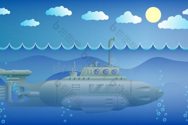 潜艇和指已提到的人潜望镜