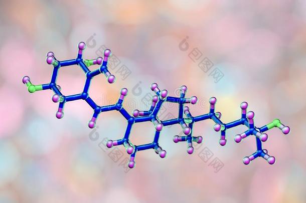 骨化三醇分子,积极的形状关于维生素英语字母表中的第四个字母3