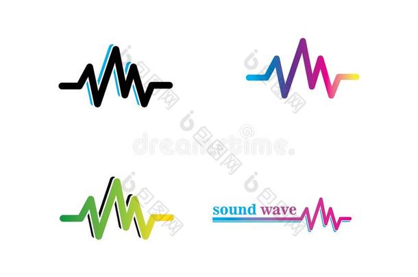 声音波浪净化标识矢量偶像