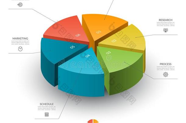 等大的循环图表为信息图表.矢量图表和6爸