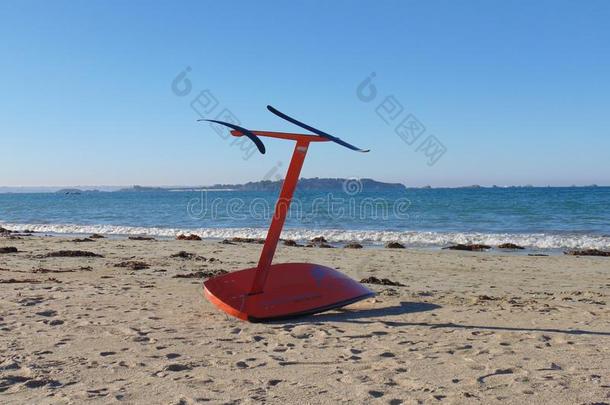 风筝冲浪运动板向指已提到的人海滩3