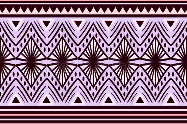 种族的无缝的模式和富有色彩的阿芝台克人扎染色织物方式形状design设计