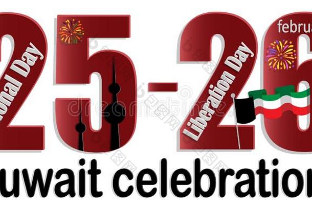 <strong>科威特</strong>人国家的一天和<strong>科威特</strong>人一天庆祝,纸方式,英语字母表的第6个字母