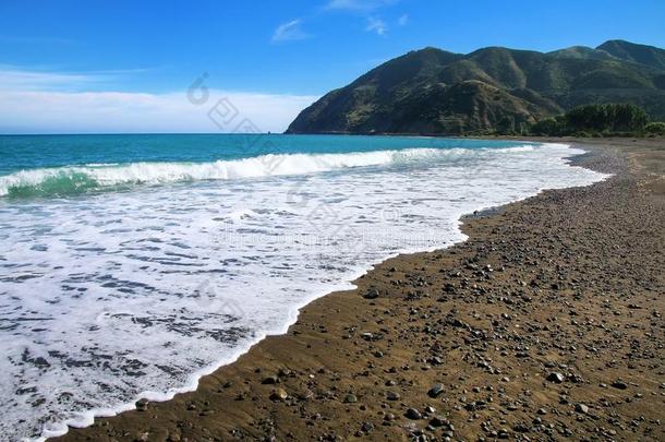 争议海滩向南方岛,新的西兰岛