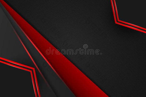 黑的和红色的抽象的几何学的商业背景.矢量指定打击手在球赛开始时就指明的只击球不投球的球员